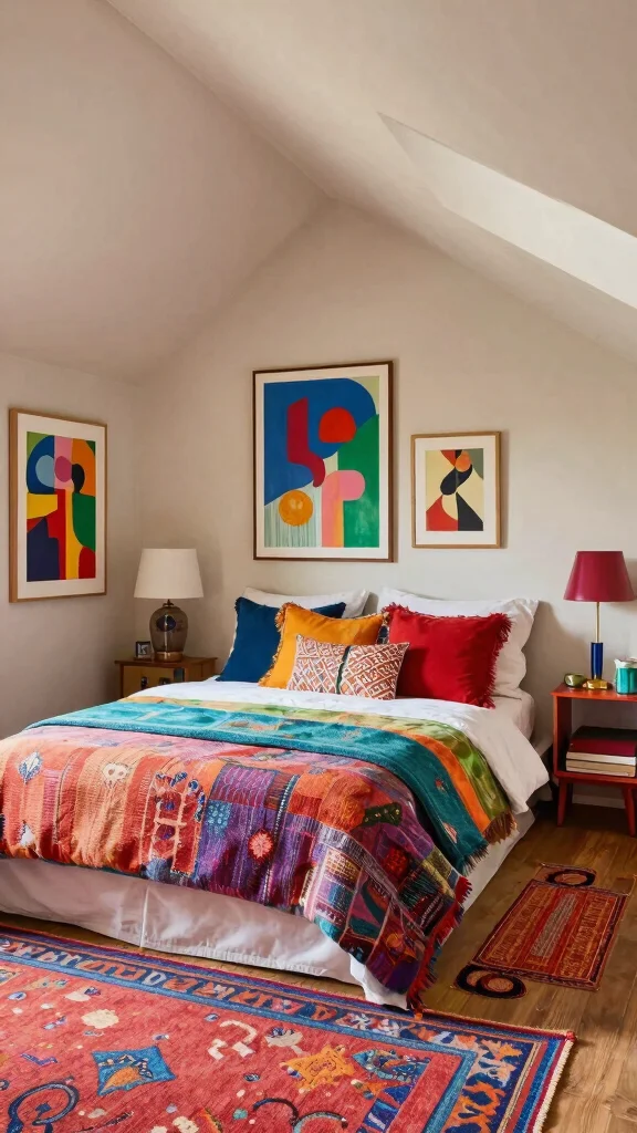 11 Attic Girls Bedroom Ideas for a Dreamy Beautiful Top-Floor Room - 9. Color Pop 1