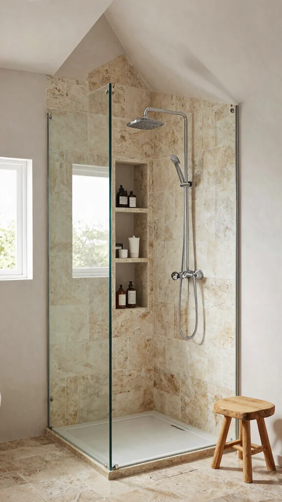 11 Attic Jack-and-Jill Bathroom Ideas for a Shared Stylish Top-Floor Space - 4. Stylish Shower Nook 1