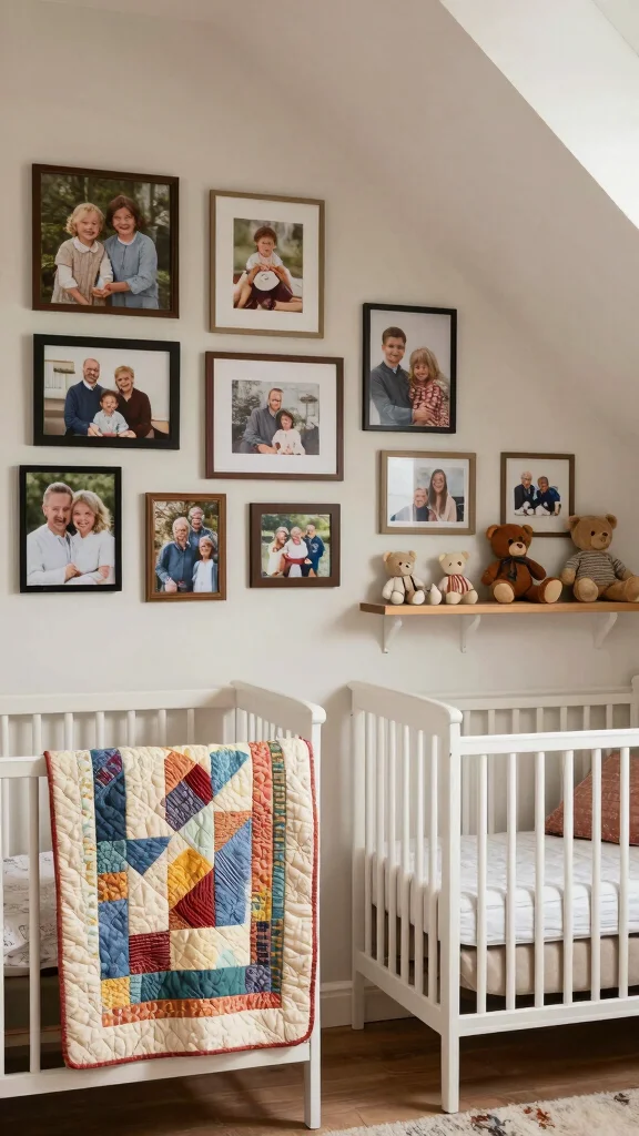 11 Attic Nursery Ideas With Slanted Ceilings for a Unique Baby Room - 10. Personalize with Family Touches 1
