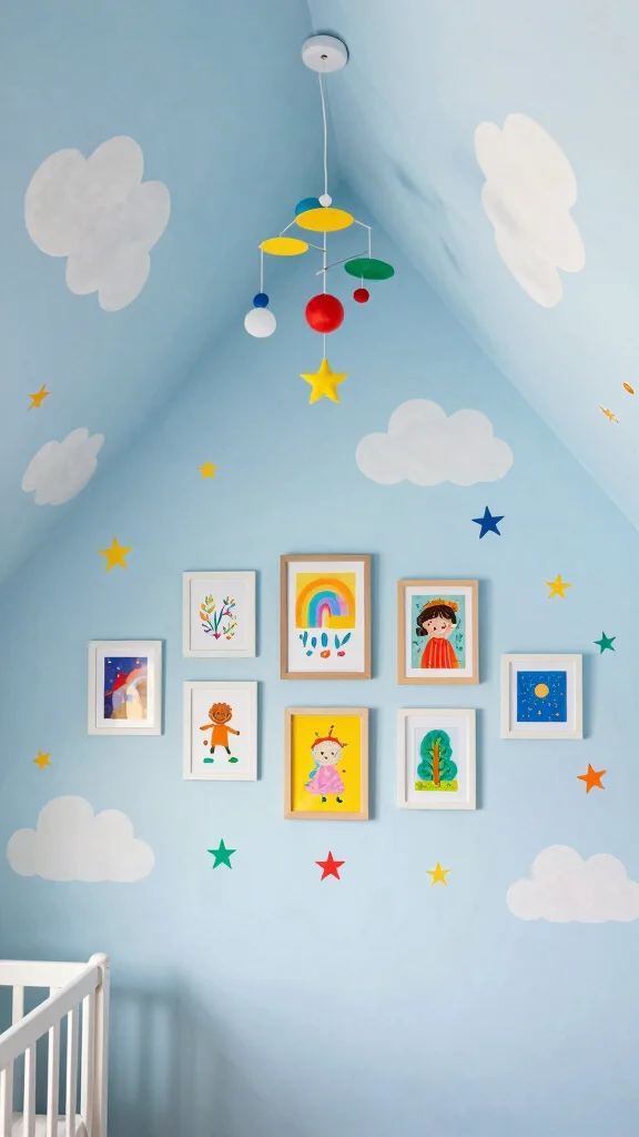 11 Attic Nursery Ideas With Slanted Ceilings for a Unique Baby Room - 2. Incorporate Playful Wall Art 1