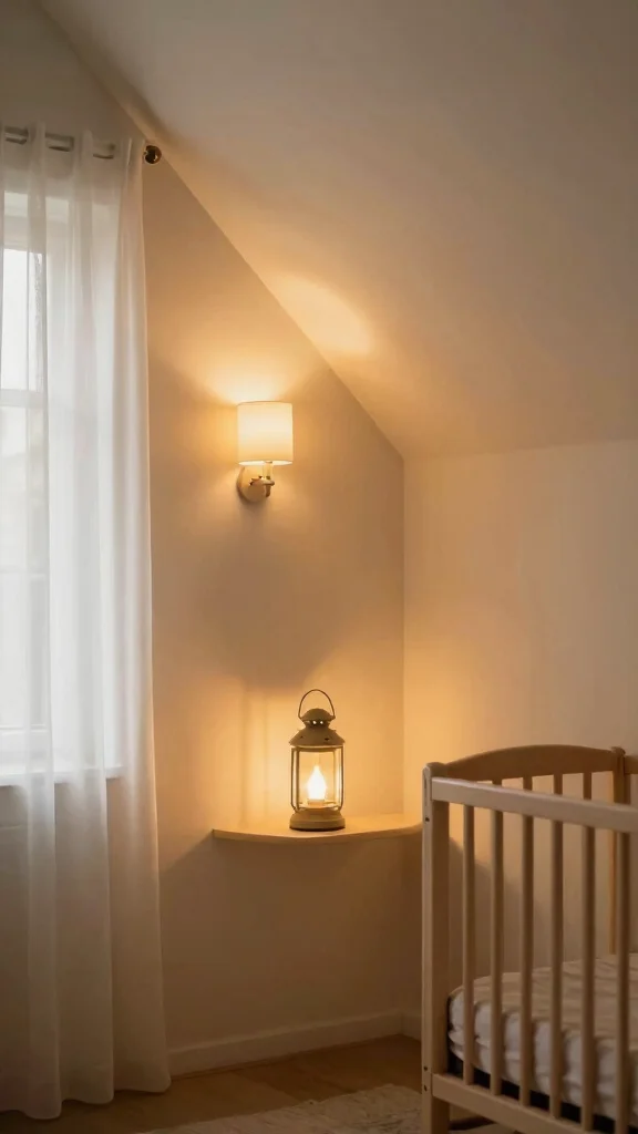 11 Attic Nursery Ideas With Slanted Ceilings for a Unique Baby Room - 5. Utilize Low Lighting 1