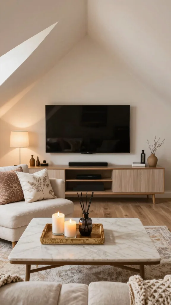 11 Attic TV Room Ideas With Sloped Ceilings for a Cozy Viewing Space - 11. Finishing Touches 1