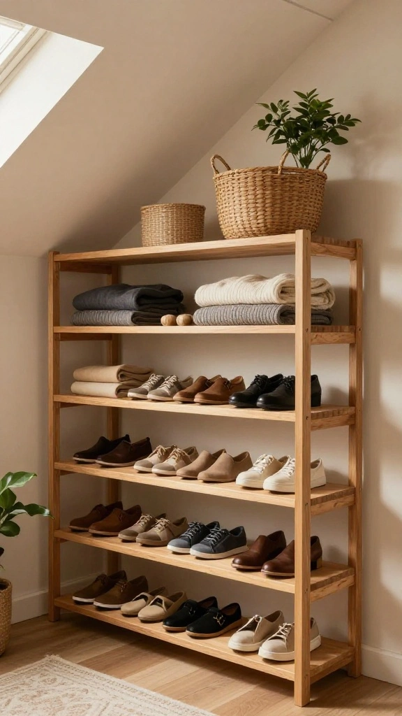 11 Attic Walk-In Closet Ideas With Slanted Ceilings for a Clever Space - 1. Clever Custom Shelving 1
