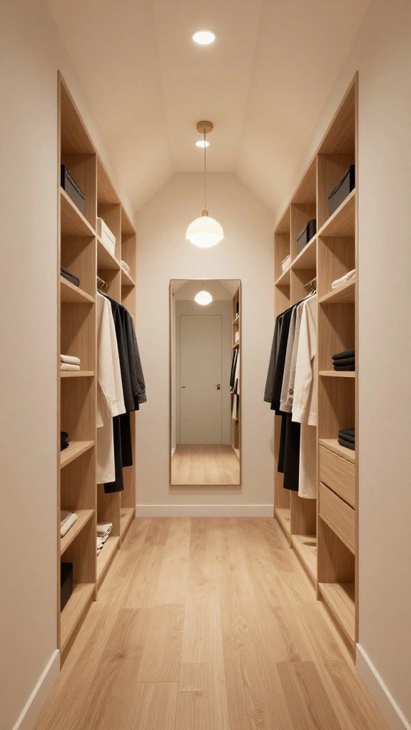 11 Attic Walk-In Closet Ideas With Slanted Ceilings for a Clever Space - 6. Creative Lighting Solutions 1