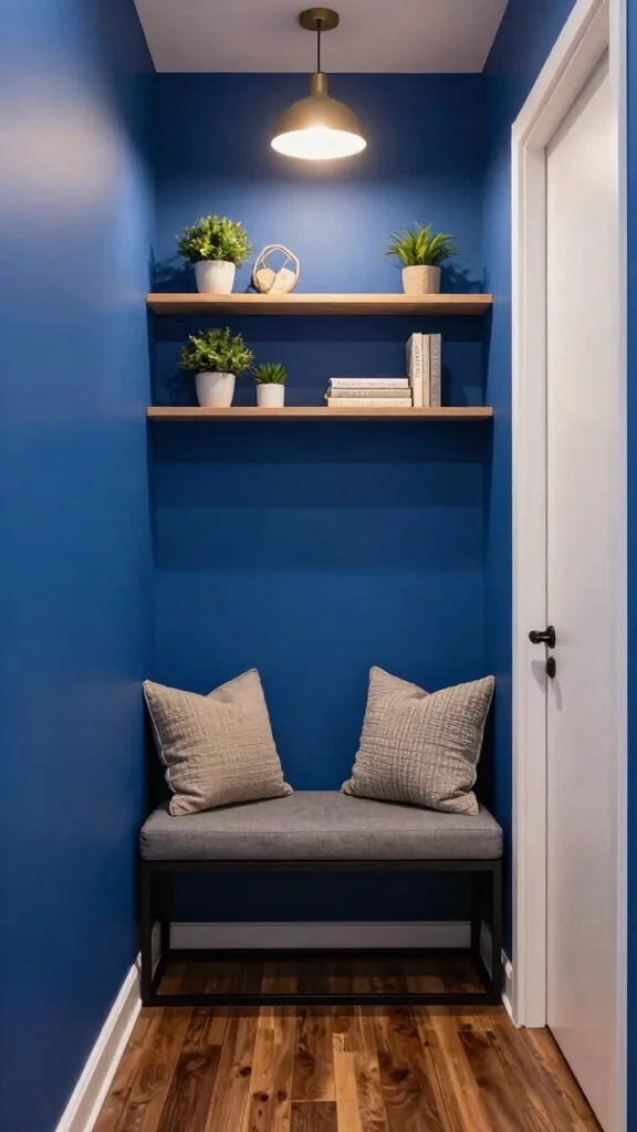 11 Dark Narrow Hallway Ideas for a Moody Dramatic Entrance - 6. Use Multi-functional Furniture 1