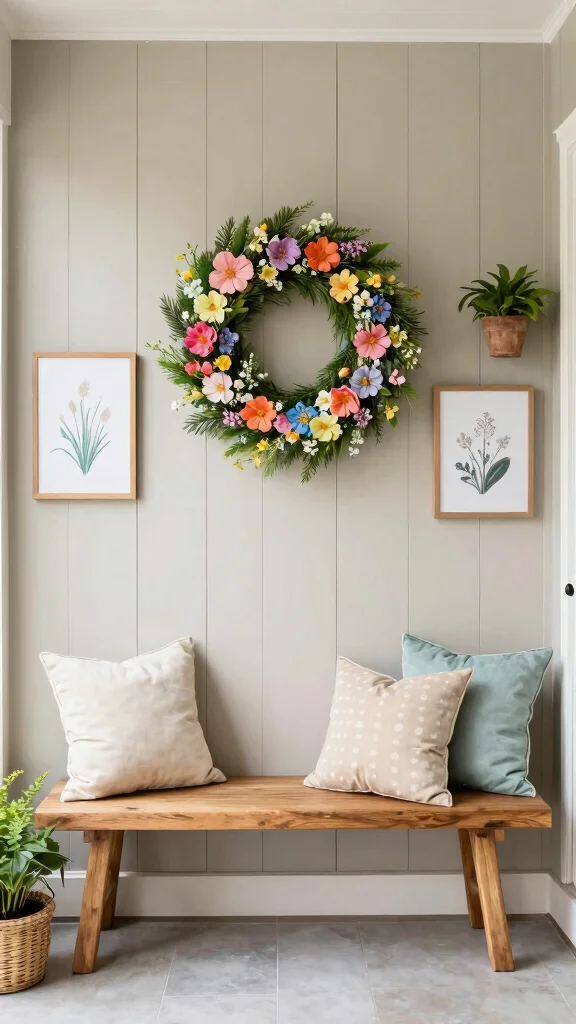 11 Entryway Board-and-Batten Wall Ideas for a Classic Charming Detail - 11. Seasonal Switches 1