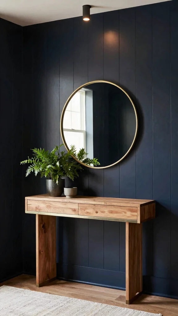11 Entryway Board-and-Batten Wall Ideas for a Classic Charming Detail - 2. Rich and Dark Tones 1