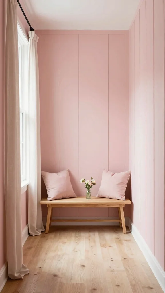 11 Entryway Board-and-Batten Wall Ideas for a Classic Charming Detail - 9. Soft Pastel Dreams 1