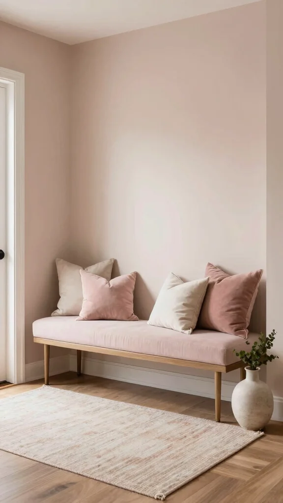 11 Entryway Drop Zone With Bench Ideas for a Complete Organized Space - 11. Coordinated Color Schemes 1