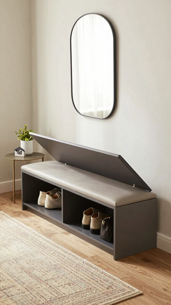 11 Entryway Drop Zone With Bench Ideas for a Complete Organized Space - 3. Multi-Functional Benches 1