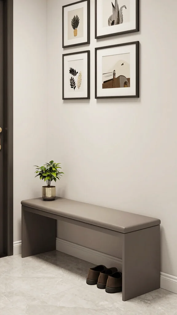 11 Entryway Drop Zone With Bench Ideas for a Complete Organized Space - 9. Space-Saving Foldable Benches 1