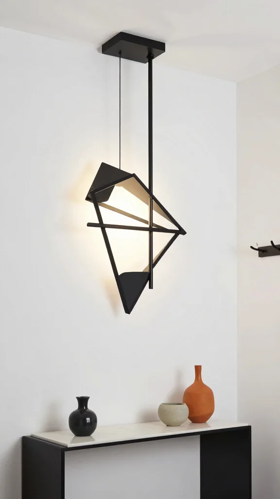 11 Entryway Flush Mount Light Fixture Ideas for a Clean Bright Ceiling - 6. Geometric Shapes for Modern Appeal 1