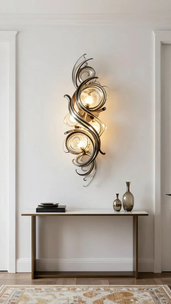 11 Entryway Flush Mount Light Fixture Ideas for a Clean Bright Ceiling - 9. Artistic Fixtures for a Statement Piece 1