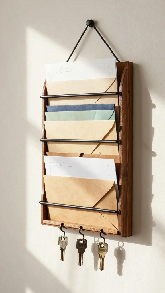 11 Entryway Key and Mail Holder Ideas for a Clutter-Free Organized Space - 5. Tiered Hanging Organizer 1
