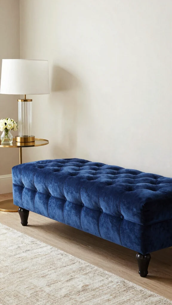 11 Entryway Upholstered Bench Ideas for a Comfortable Stylish Entrance - 2. Classic Tufted Elegance 1