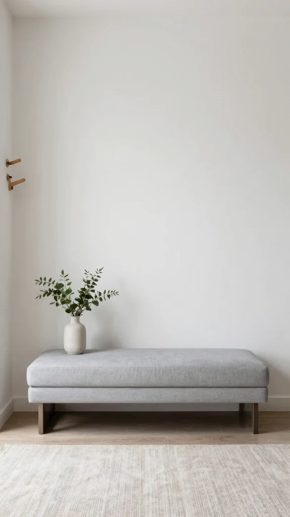 11 Entryway Upholstered Bench Ideas for a Comfortable Stylish Entrance - 4. Minimalist Design 1