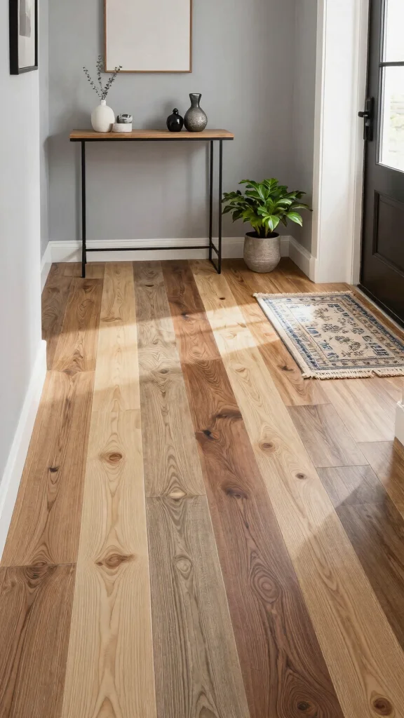 11 Entryway Vinyl Flooring Ideas for a Durable, Waterproof, Stylish Floor - 10. Customizable Vinyl Planks 1
