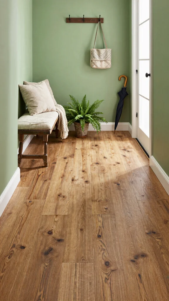 11 Entryway Vinyl Flooring Ideas for a Durable, Waterproof, Stylish Floor - 2. Rustic Wood Look 1