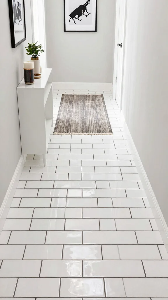 11 Entryway Vinyl Flooring Ideas for a Durable, Waterproof, Stylish Floor - 3. Classic Subway Tiles 1