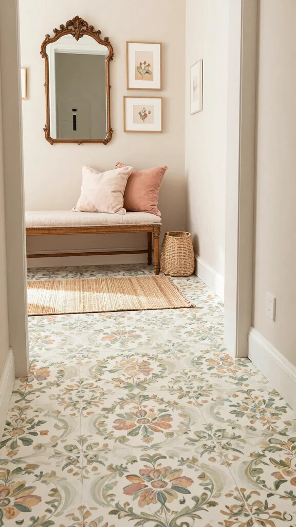 11 Entryway Vinyl Flooring Ideas for a Durable, Waterproof, Stylish Floor - 4. Vintage-Inspired Designs 1