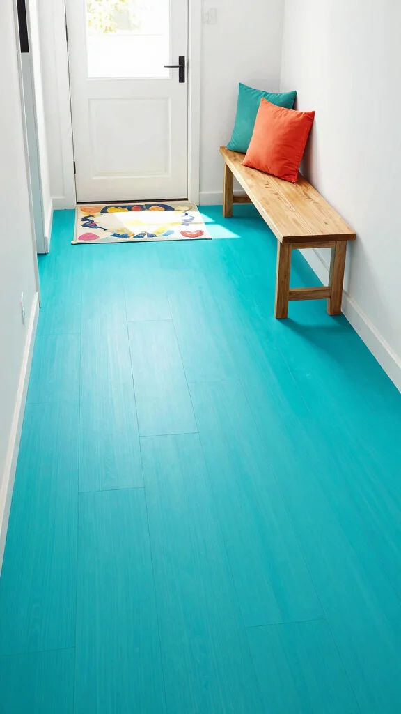 11 Entryway Vinyl Flooring Ideas for a Durable, Waterproof, Stylish Floor - 9. Bright and Bold Colors 1