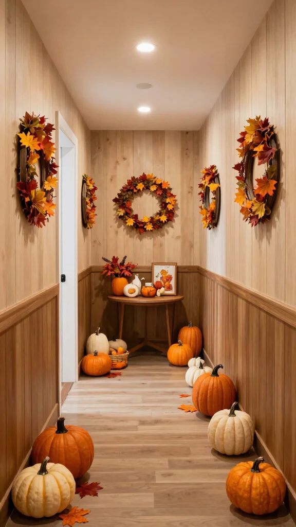11 Hallway Board-and-Batten Ideas for a Classic Charming Wall Detail - 10. Seasonal Decor Adaptability 1