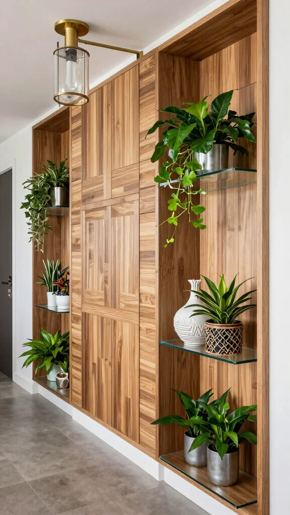 11 Hallway Board-and-Batten Ideas for a Classic Charming Wall Detail - 11. Mixed Media Designs 1