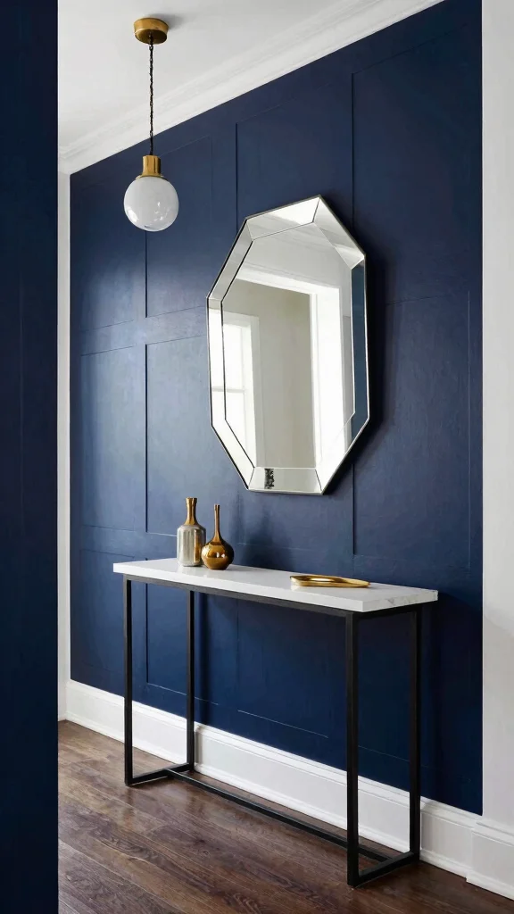 11 Hallway Board-and-Batten Ideas for a Classic Charming Wall Detail - 3. Bold Contrasts 1