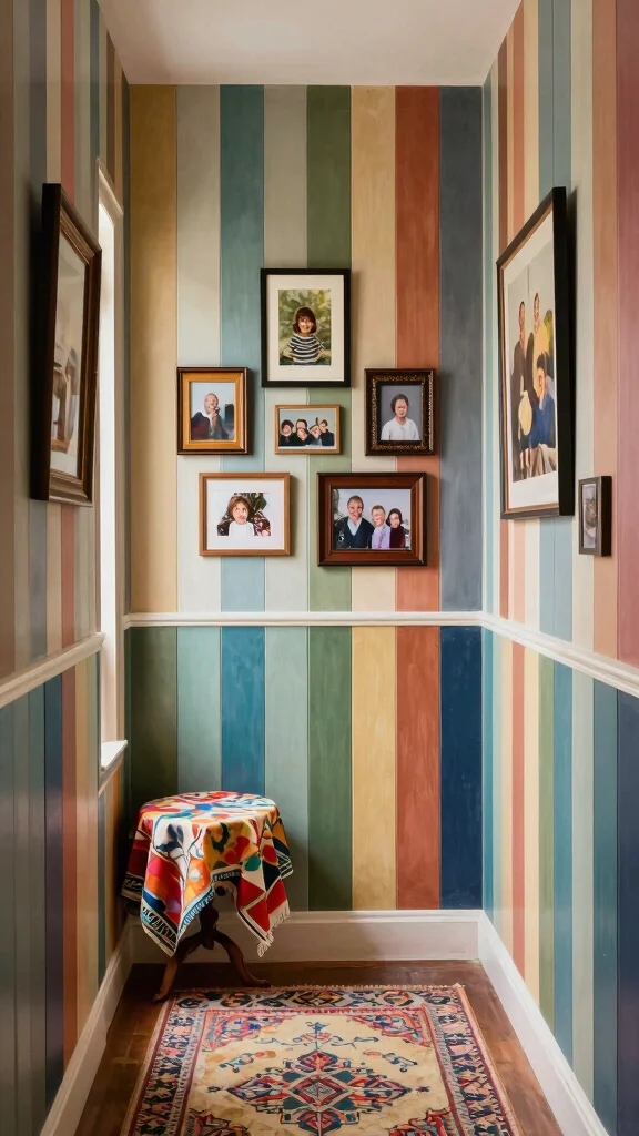 11 Hallway Board-and-Batten Ideas for a Classic Charming Wall Detail - 8. Artistic Touches 1