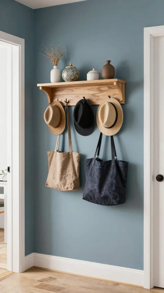 11 Hallway Drop Zone Ideas for a Tidy Functional Everyday Entrance - 10. Functional Wall Art 1
