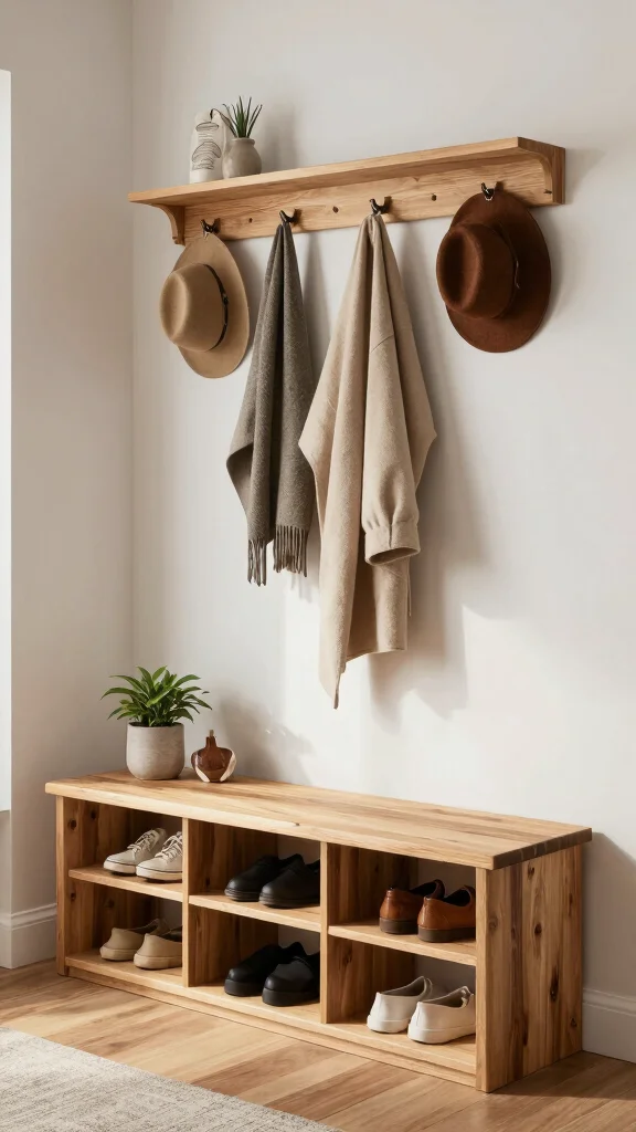 11 Hallway Entryway Bench Ideas for a Welcoming Functional Space - 9. Multi-Functional Bench 1