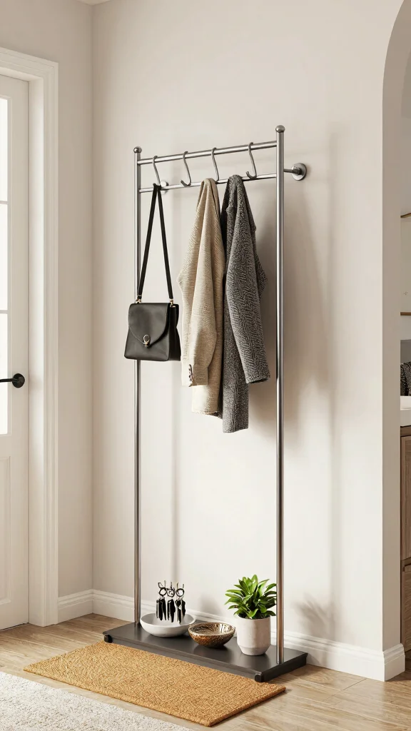 11 Hallway Jacket Storage Ideas for a Tidy Accessible Entrance - 3. Stylish Coat Racks That Make a Statement 1
