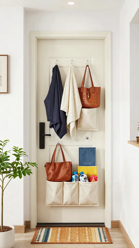 11 Hallway Jacket Storage Ideas for a Tidy Accessible Entrance - 4. Over-the-Door Storage Solutions 1