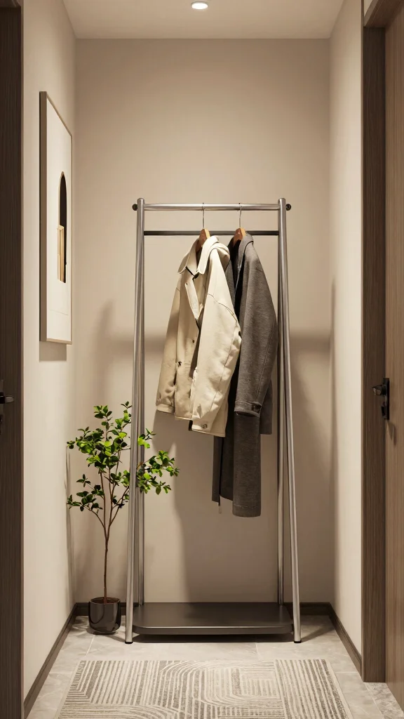 11 Hallway Jacket Storage Ideas for a Tidy Accessible Entrance - 7. Foldable or Collapsible Coat Racks 1