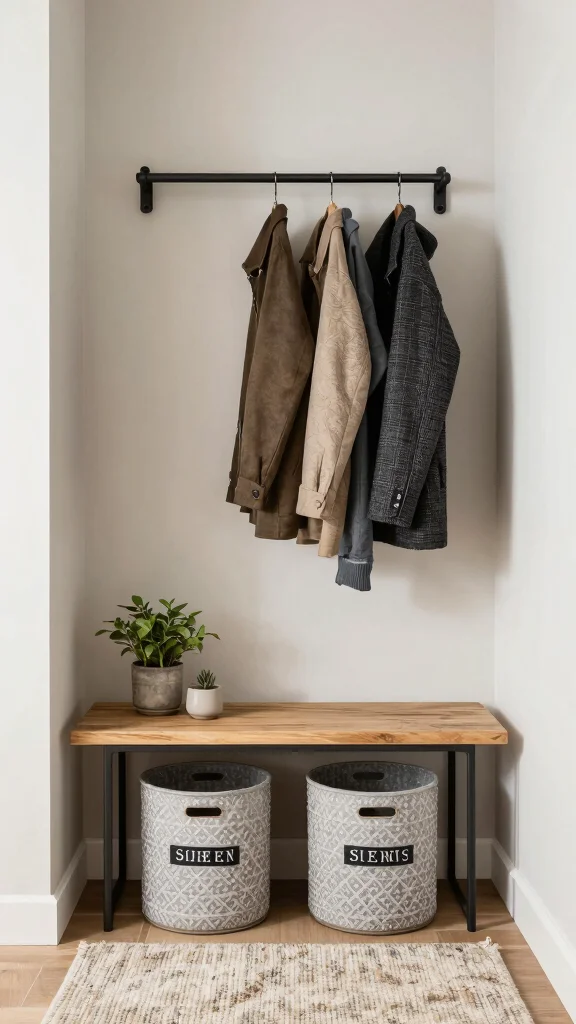 11 Hallway Jacket Storage Ideas for a Tidy Accessible Entrance - 9. Seasonal Storage Options 1