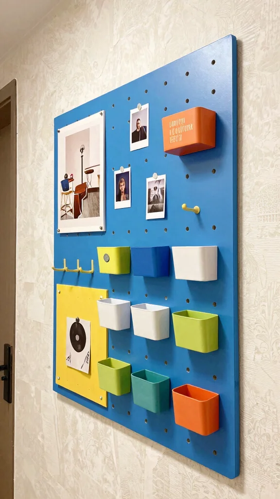 11 Hallway Key Storage Ideas for a Tidy Accessible Entrance - 6. Customizable Pegboards 1