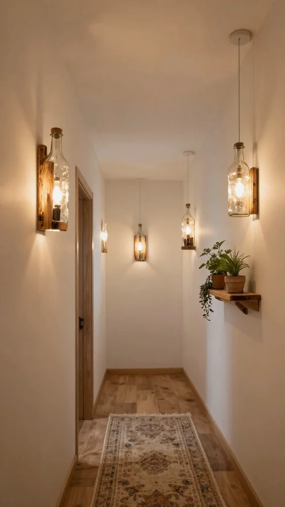 11 Hallway Night Light Ideas for a Safe Softly Lit Corridor - 10. Recycled Material Lights 1