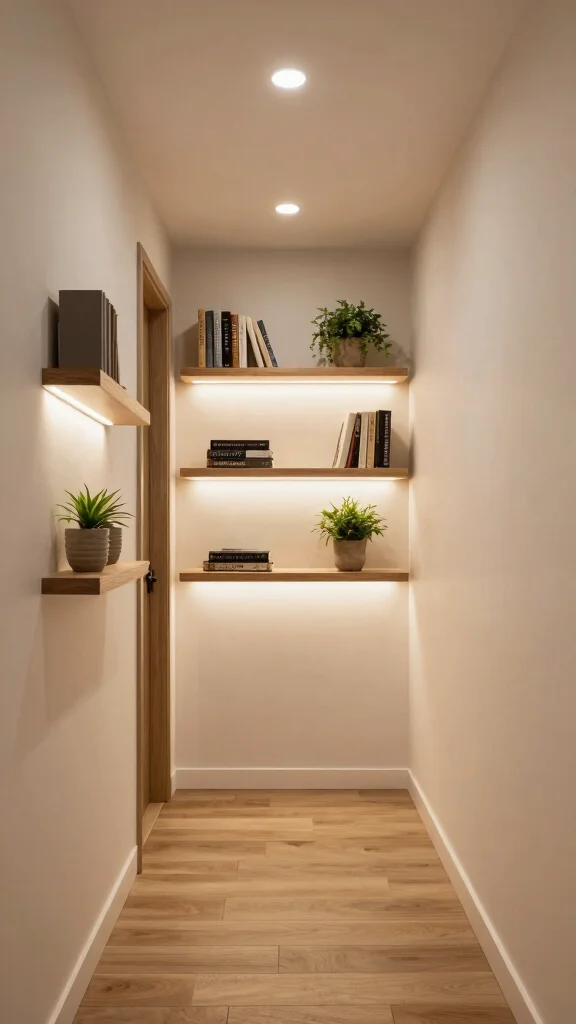 11 Hallway Night Light Ideas for a Safe Softly Lit Corridor - 11. Under-Cabinet Lighting 1