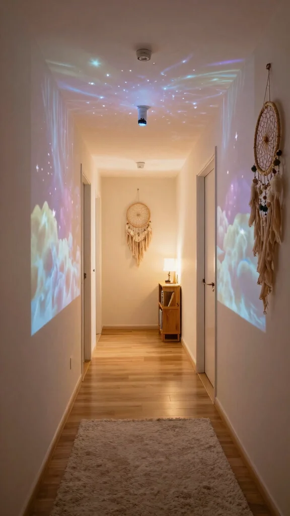11 Hallway Night Light Ideas for a Safe Softly Lit Corridor - 5. Night Light Projectors 1