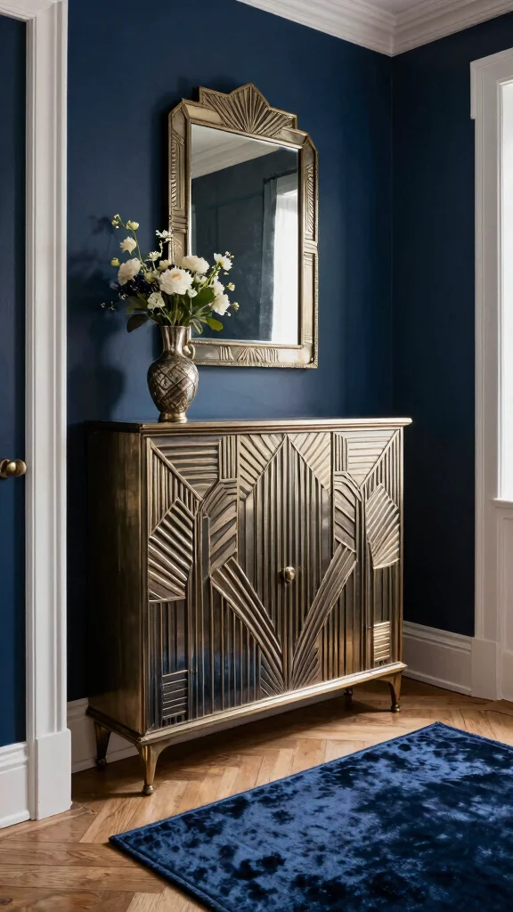 11 Hallway Radiator Cover Decor Ideas for a Stylish Functional Detail - 10. Art Deco Inspired Cover 1