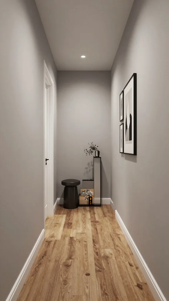 11 Hallway and Stairs Paint Color Ideas for a Cohesive Beautiful Flow - 10. Soft Greige for a Modern Twist 1