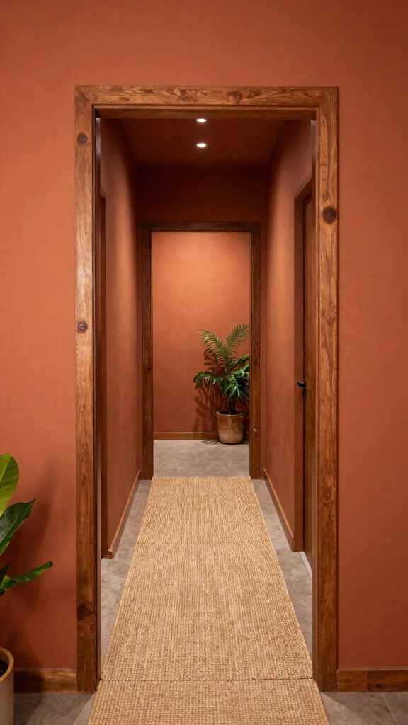 11 Hallway and Stairs Paint Color Ideas for a Cohesive Beautiful Flow - 5. Earthy Tones for Warmth and Comfort 1