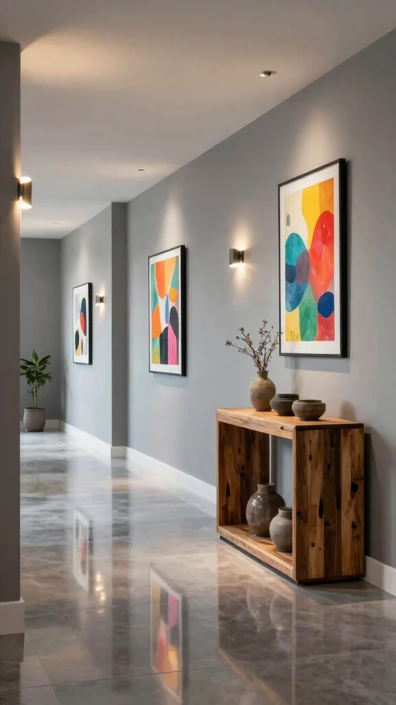 11 Neutral Hallway Paint Color Ideas for a Calm Versatile Entrance - 4. Soft Gray: The Modern Classic 1