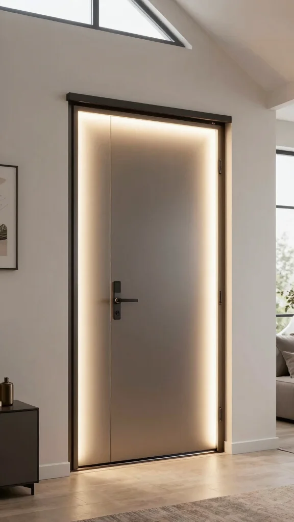 11 Pull-Down Attic Door Concepts for a Space-Smart Stylish Access - 9. Attic Access with Built-in Lighting 1