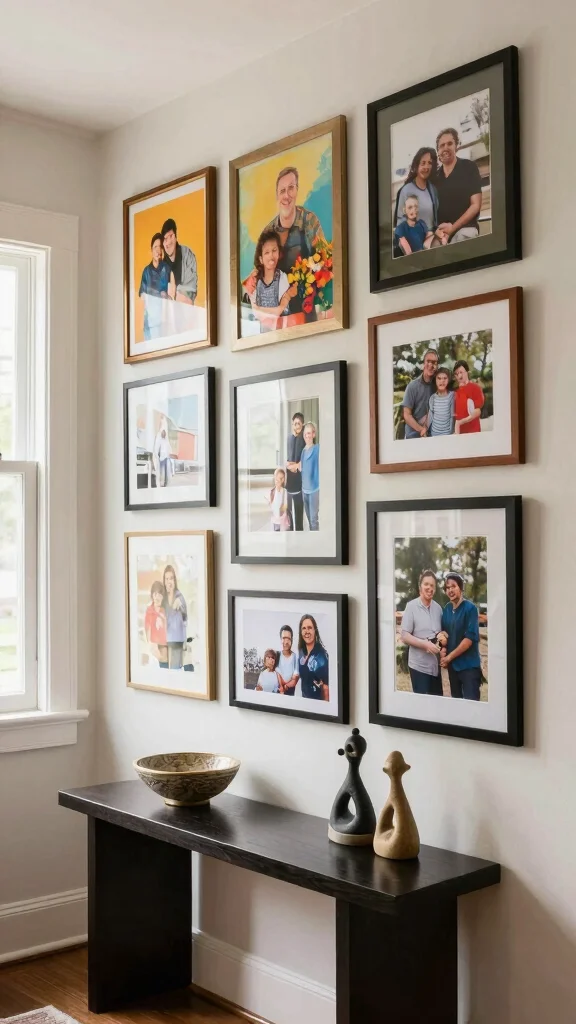 11 Small-Space Entryway Nook Ideas for a Compact Clever Corner - 3. A Gallery Wall to Set the Mood 1