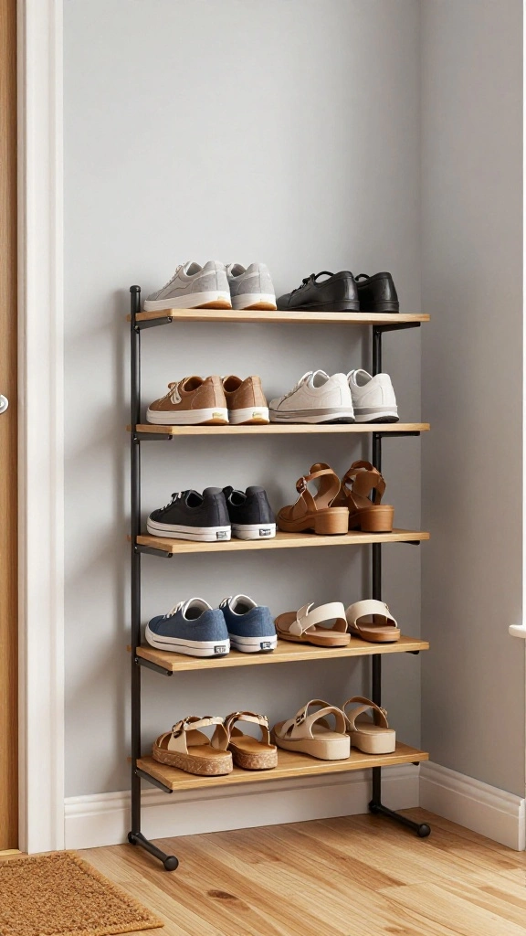 11 Small-Space Entryway Nook Ideas for a Compact Clever Corner - 4. Compact Shoe Organizer 1