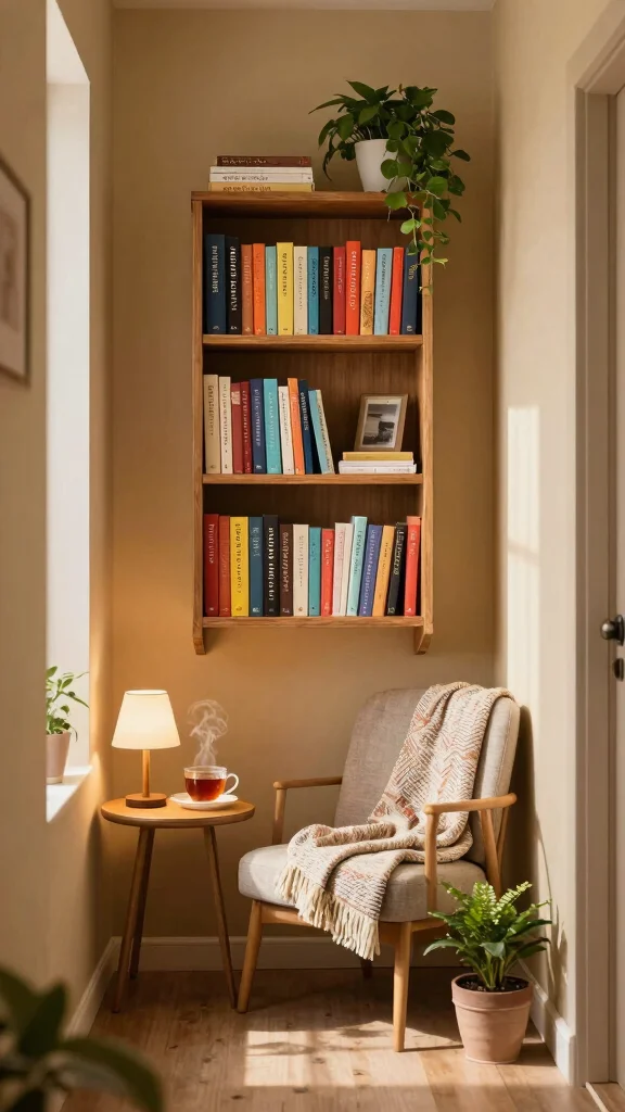 11 Small-Space Entryway Nook Ideas for a Compact Clever Corner - 7. Create a Cozy Reading Nook 1