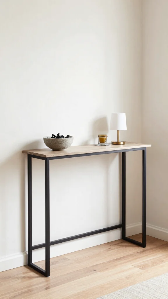 11 Small-Space Entryway Organization Ideas That Maximize Every Inch - 9. Use a Slim Console Table for Essentials 1