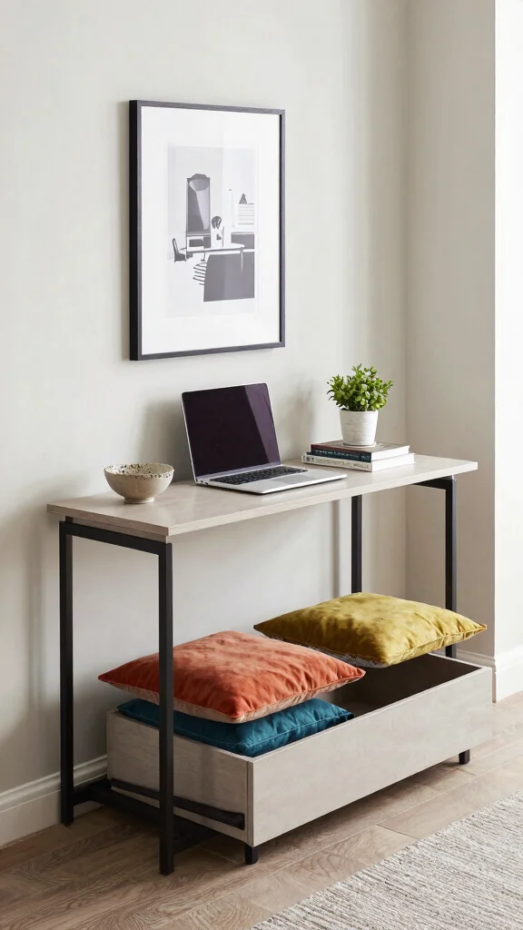 11 Small-Space Hallway Office Ideas for a Compact Functional Workspace - 3. Integrated Furniture Solutions 1