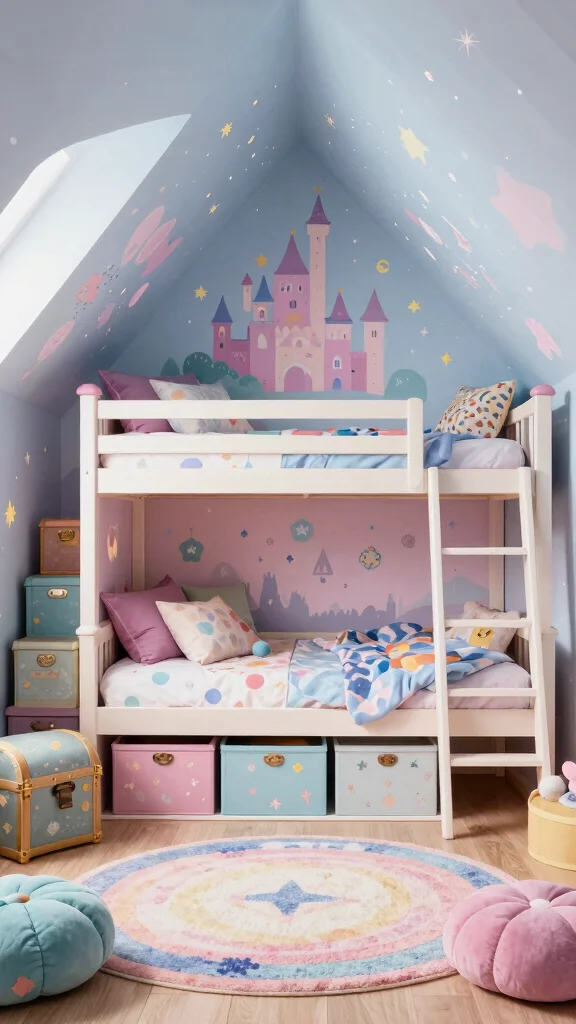 12 Attic Bunk Room Ideas With Sloped Ceilings for a Space-Smart Kids Room - 3. Themed Adventure Zone 1